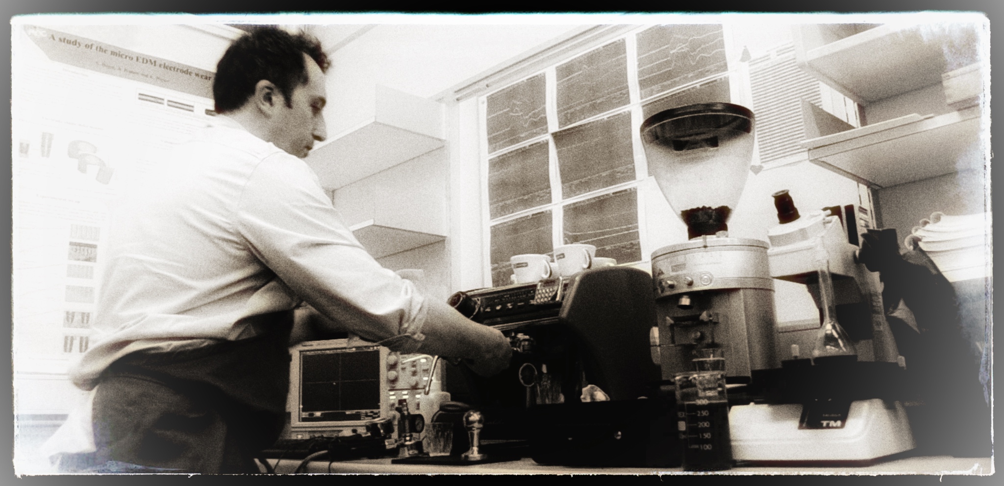 Coffee Gear engineer carrying out on-site espresso machine repair